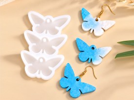 Molde silicona 3 mariposas iguales 